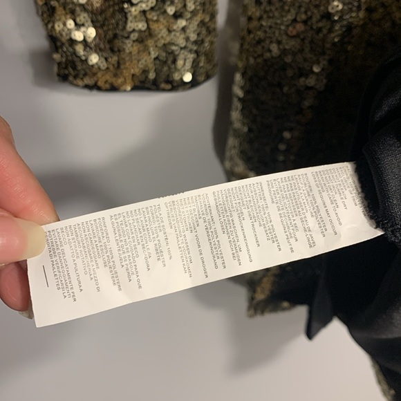 Boohoo Gold Sequin Wrap Bodycon Dress - Picture 4 of 6